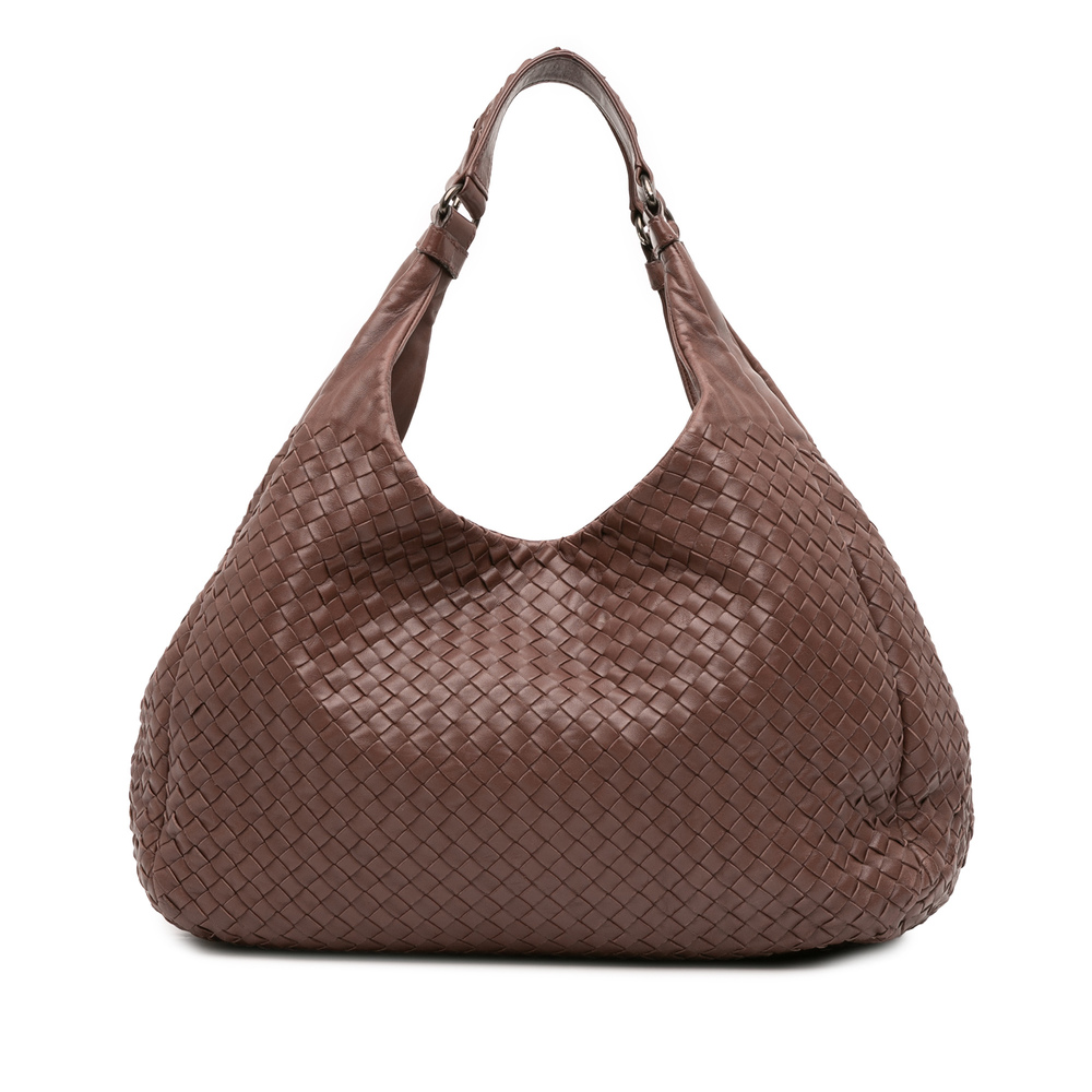 Bottega Veneta Brown Intrecciato Woven Hobo Shoulder Bag